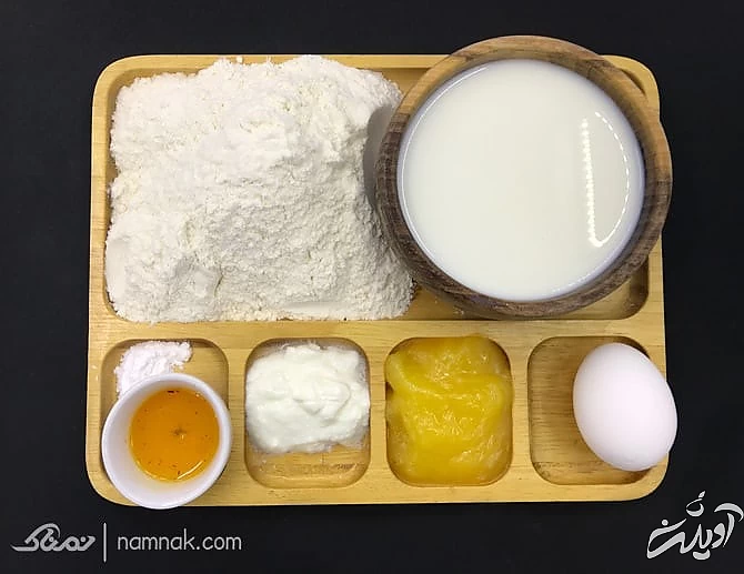 مواد لازم خمیر گوش فیل خمیر گوش فیل